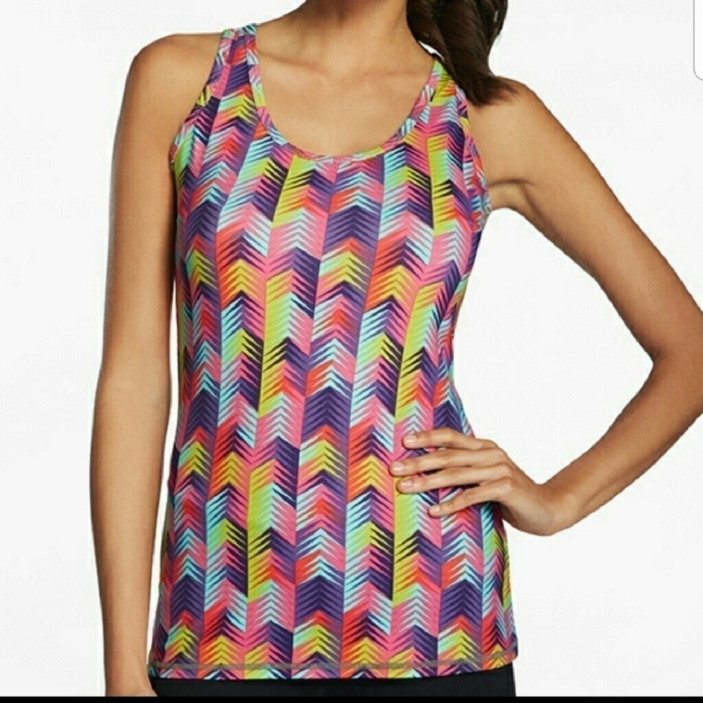 Fabletics Embra Chevron Keyhole Back Tank Size XS